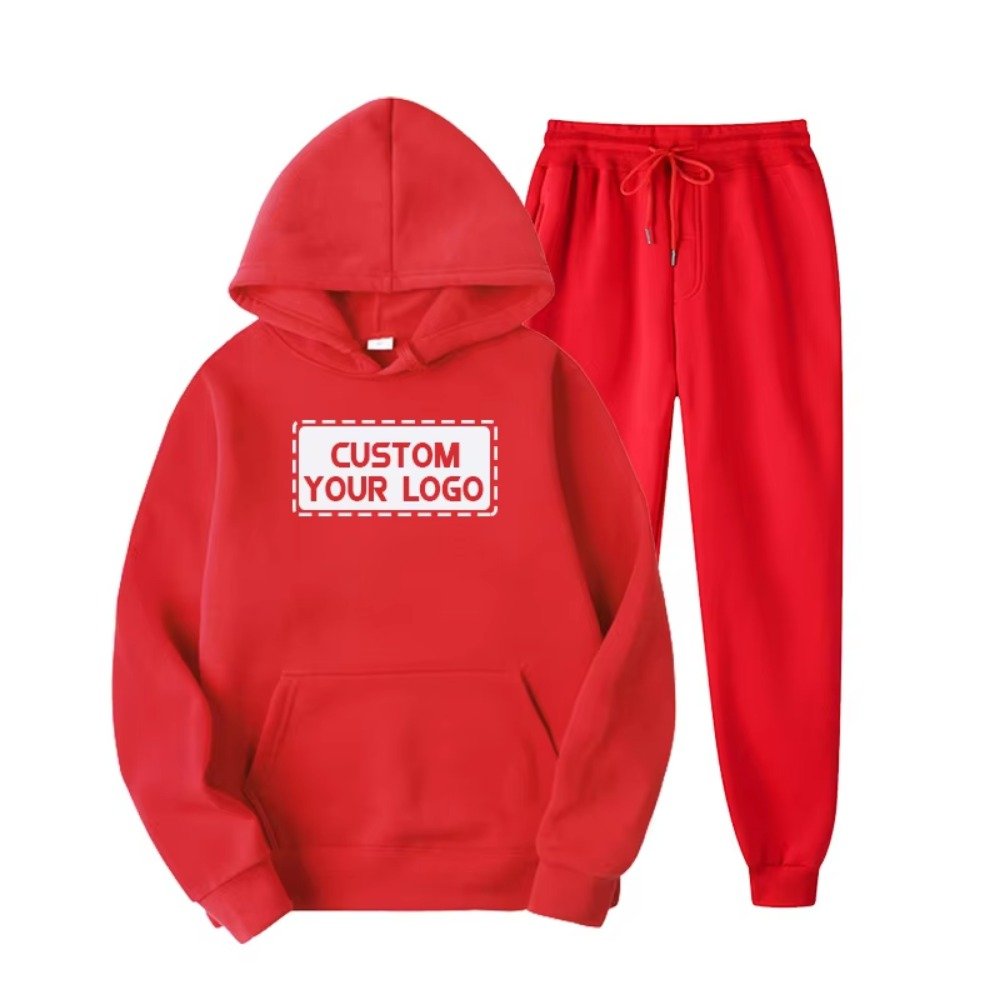Custom Women's Mens Oversize Pullover Hoodies Sweatshirts Sweatsuits Set Fabric 100% Cotton
