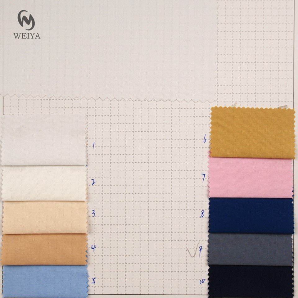Stretch uniform workwear cavalry herringbone blended spandex polyester bamboo fiber fabric