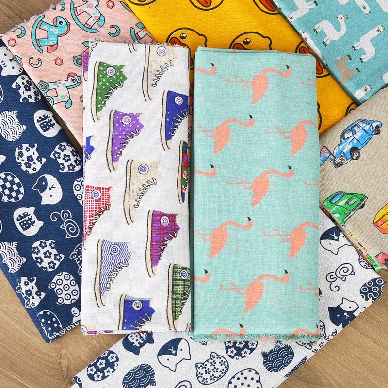 60% polyester linen, 40% cartoon print cartoon Animal printed linen cotton fabric for Tablecloth, curtains
