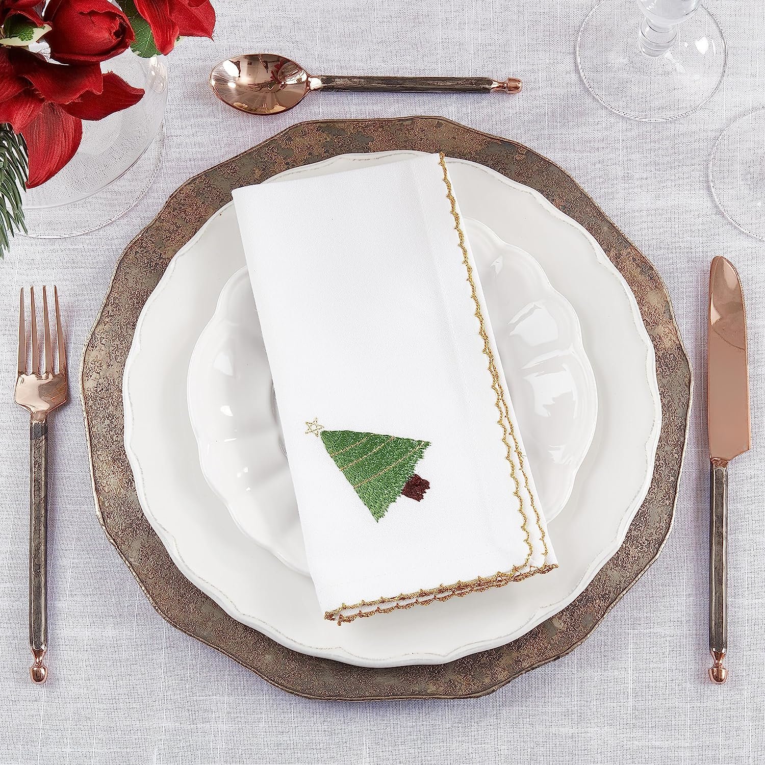 Whip Stitched Design Fringe Linen Napkins Wedding Customer Size Multicolor Plain Handmade Customized Technics Logo Style