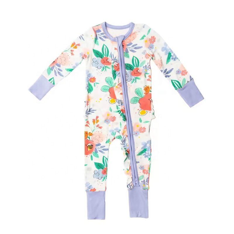 Professional Factory Custom Hot Sale 0-24 Months Romper Set Baby Clothes Bamboo with Zipper Long Sleeve Baby Toddler Clothes