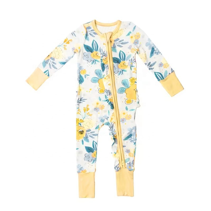Professional Factory Custom Hot Sale 0-24 Months Romper Set Baby Clothes Bamboo with Zipper Long Sleeve Baby Toddler Clothes