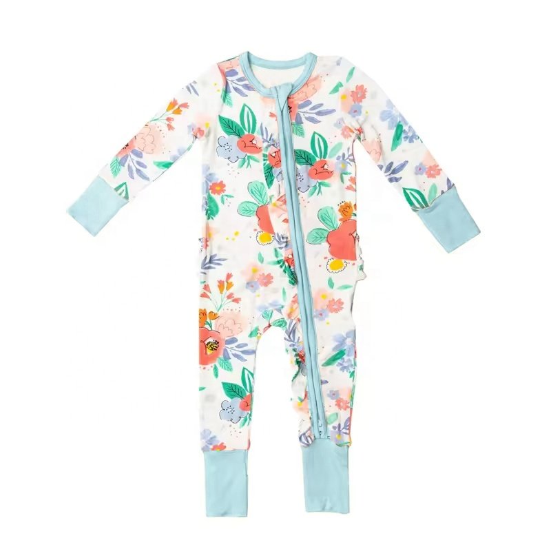 Professional Factory Custom Hot Sale 0-24 Months Romper Set Baby Clothes Bamboo with Zipper Long Sleeve Baby Toddler Clothes