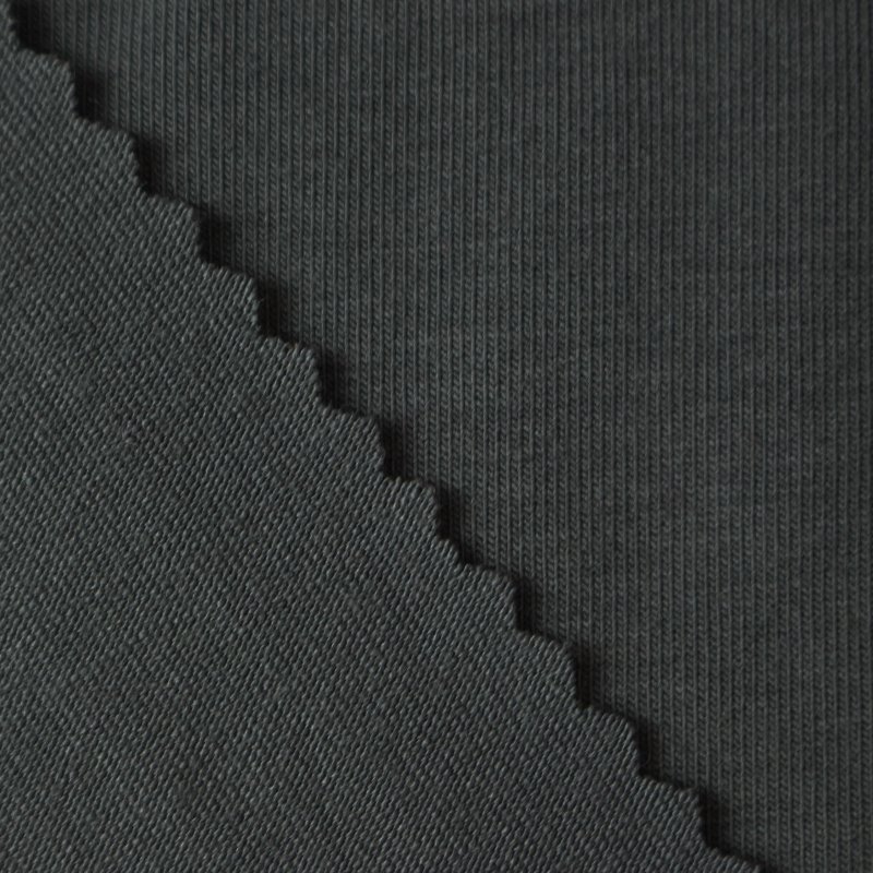 Solid Color 64% Bamboo 28% polyester 8% spandex single jersey Plain Dyed knitted fabric for t-shirt sportswear