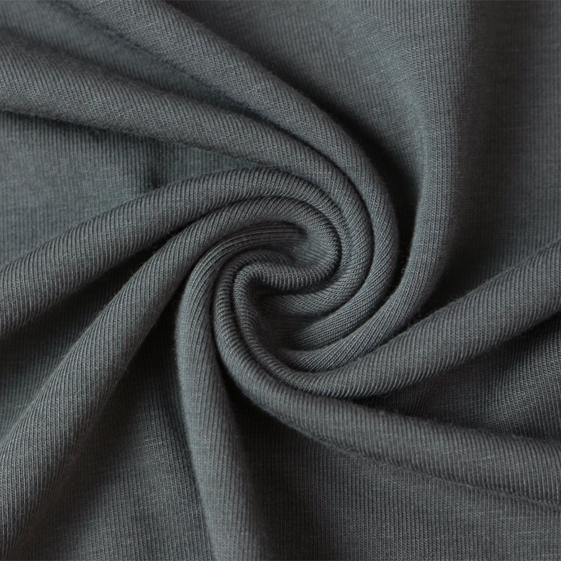Solid Color 64% Bamboo 28% polyester 8% spandex single jersey Plain Dyed knitted fabric for t-shirt sportswear