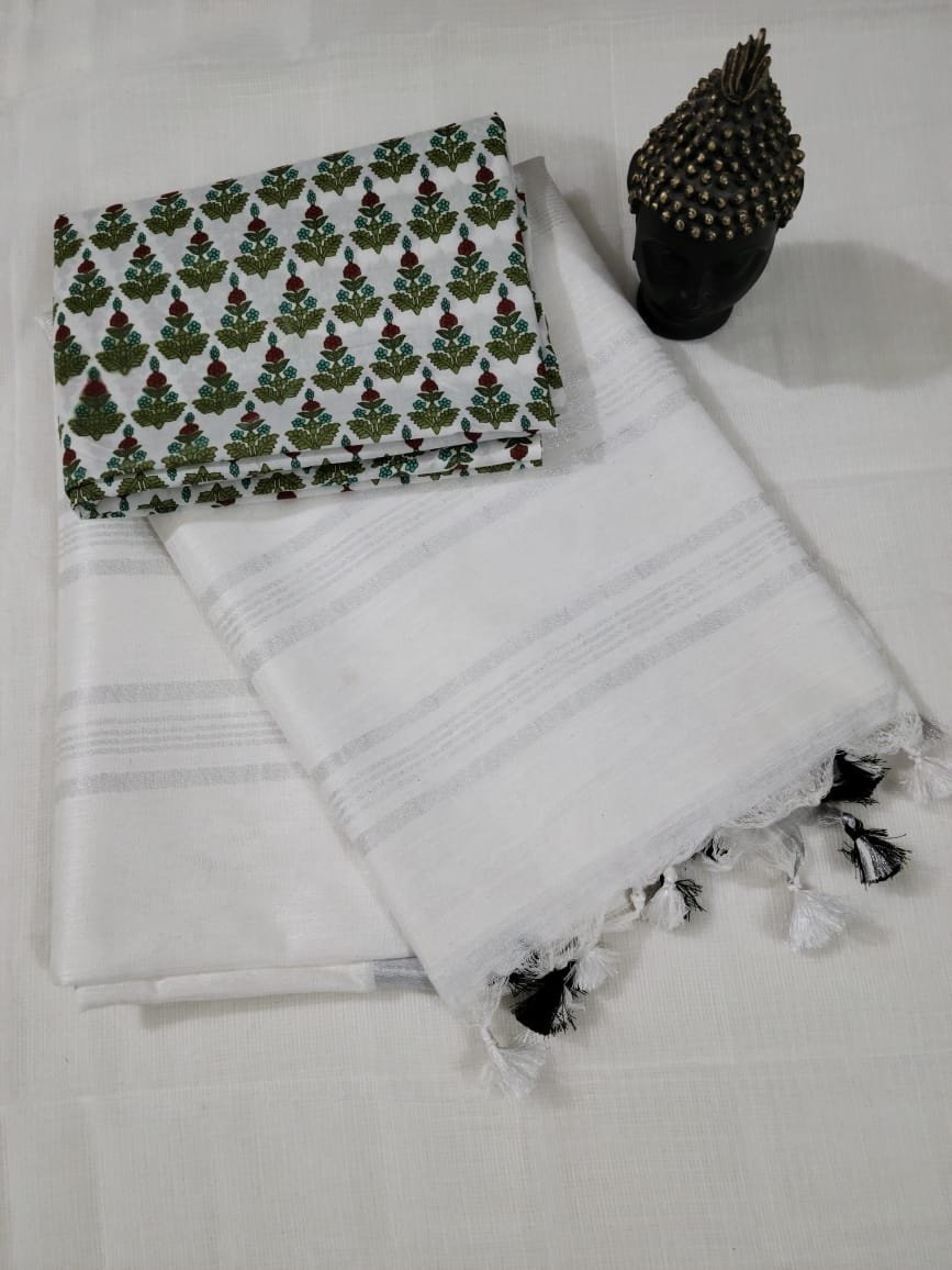 Handmade Pure Silk Saree Handwoven Handprinted Indian Pakistani Style Wedding Casual Wear Dress Net Fabric High Quality Export