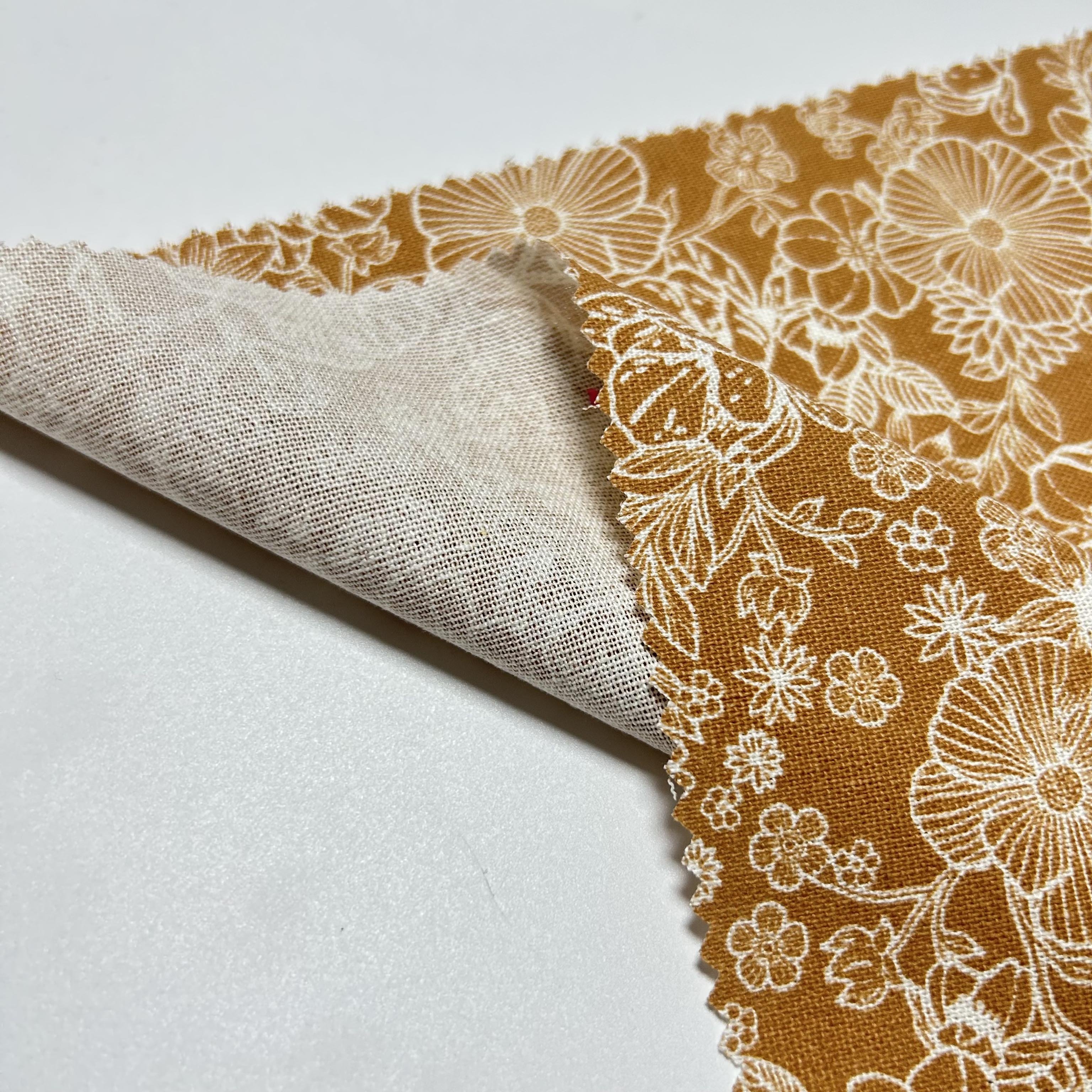 New plain flax 10*10 Printing with air washed rayon viscose blended polyester fibre shirt polyester linen fabric