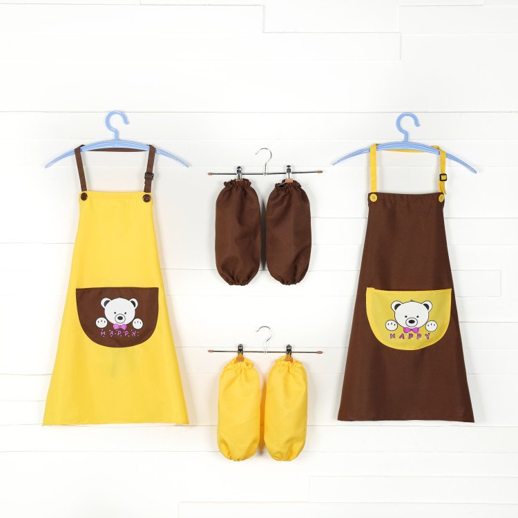 Wholesale High Quality Kids Canvas Painting Set Children Wear Kitchen Fashion Kids Linen Apron