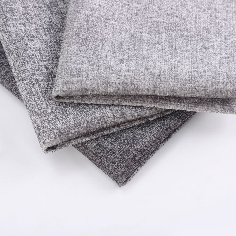 100% Polyester Chenille Knit Linen Look Chenille Circular Knitted Velvet Textured Sofa Fabric For Furniture Textile