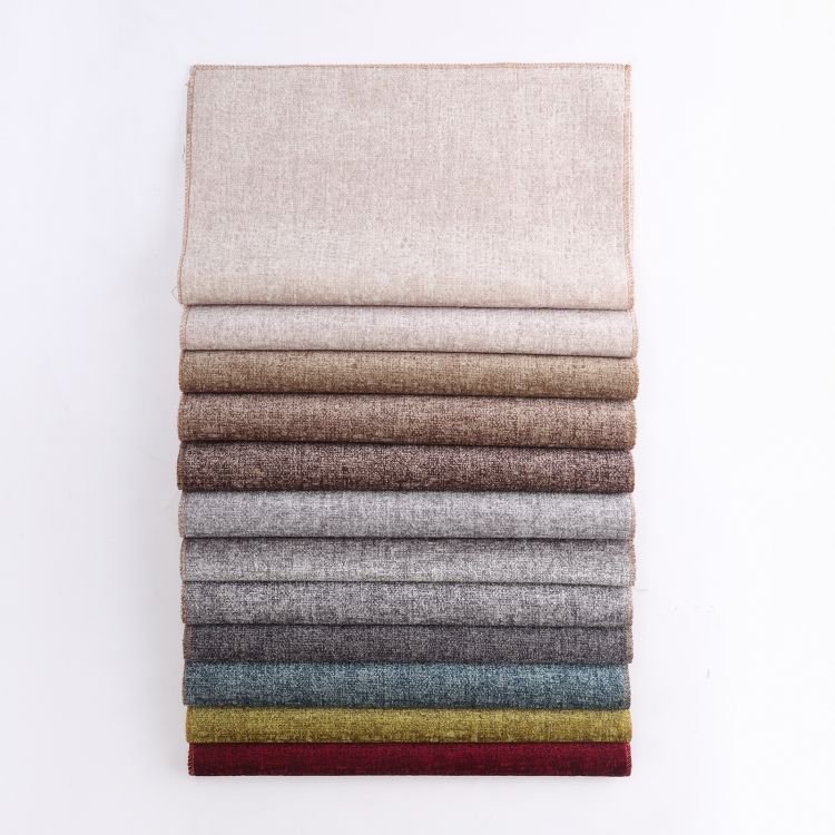 100% Polyester Chenille Knit Linen Look Chenille Circular Knitted Velvet Textured Sofa Fabric For Furniture Textile