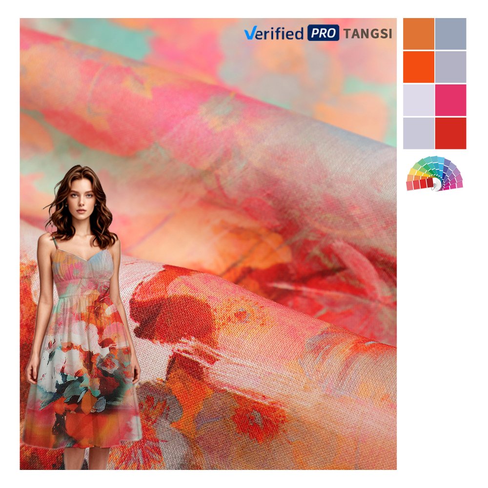 100% Pure Linen Fabric High Quality Breathable Cloth Women's Clothing Woven Custom Fabric For Clothing