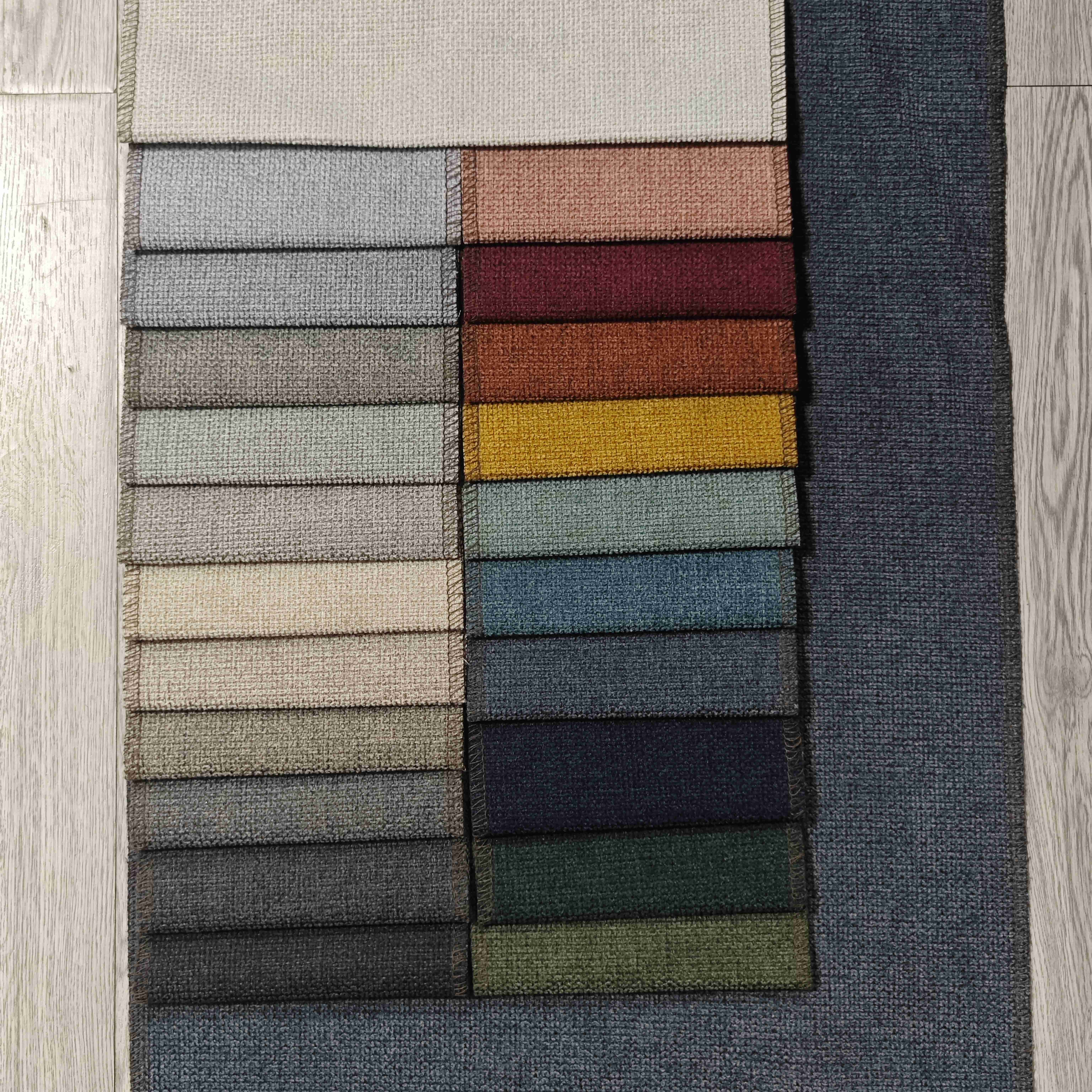 Living room breathable Linen sofa Furniture Fabric 100% polyester Sofa cover for heavy use