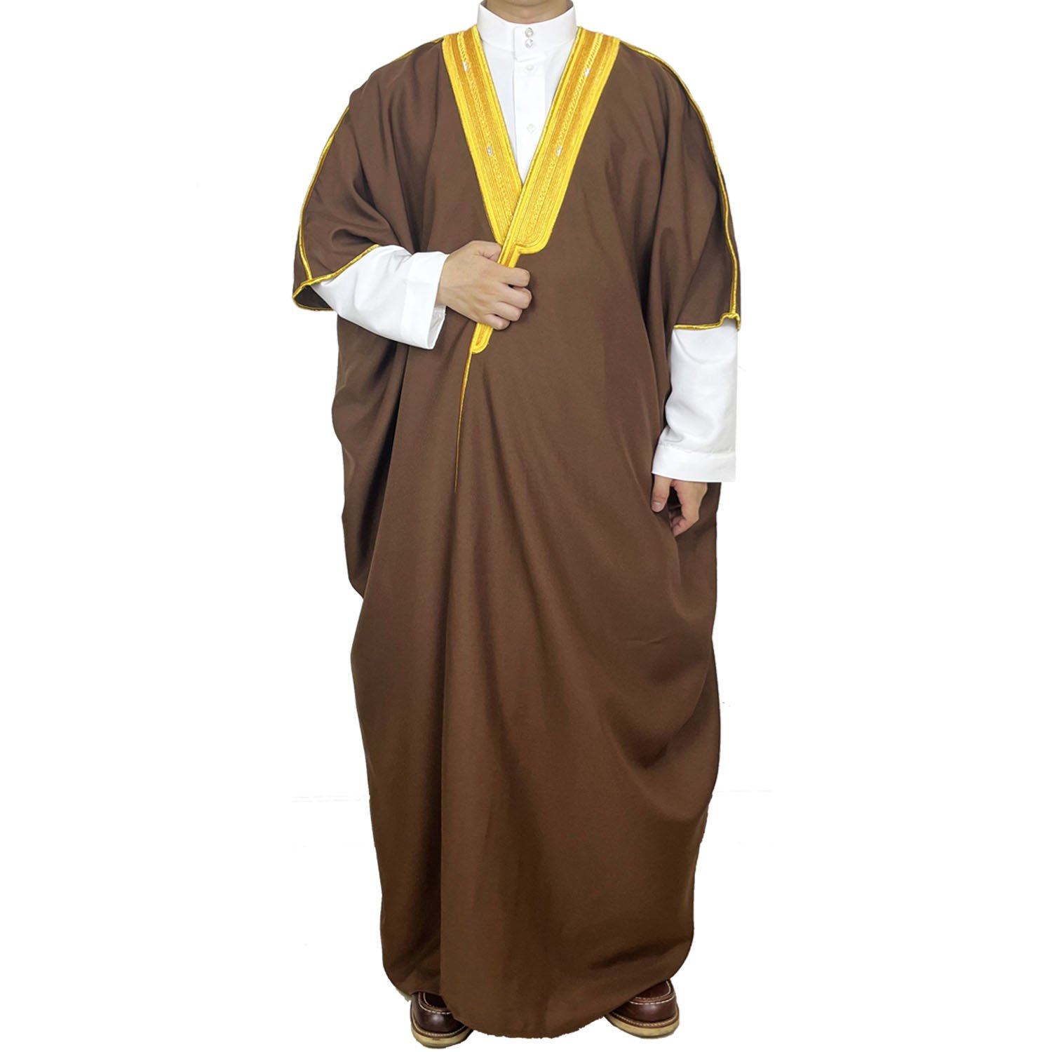 Wholesale Unisex Oman Moroccan Drosth African Fabric Thobe Al Noorarab Kaftan Abaya Muslim Bisht for Prayer for Men in Turkey
