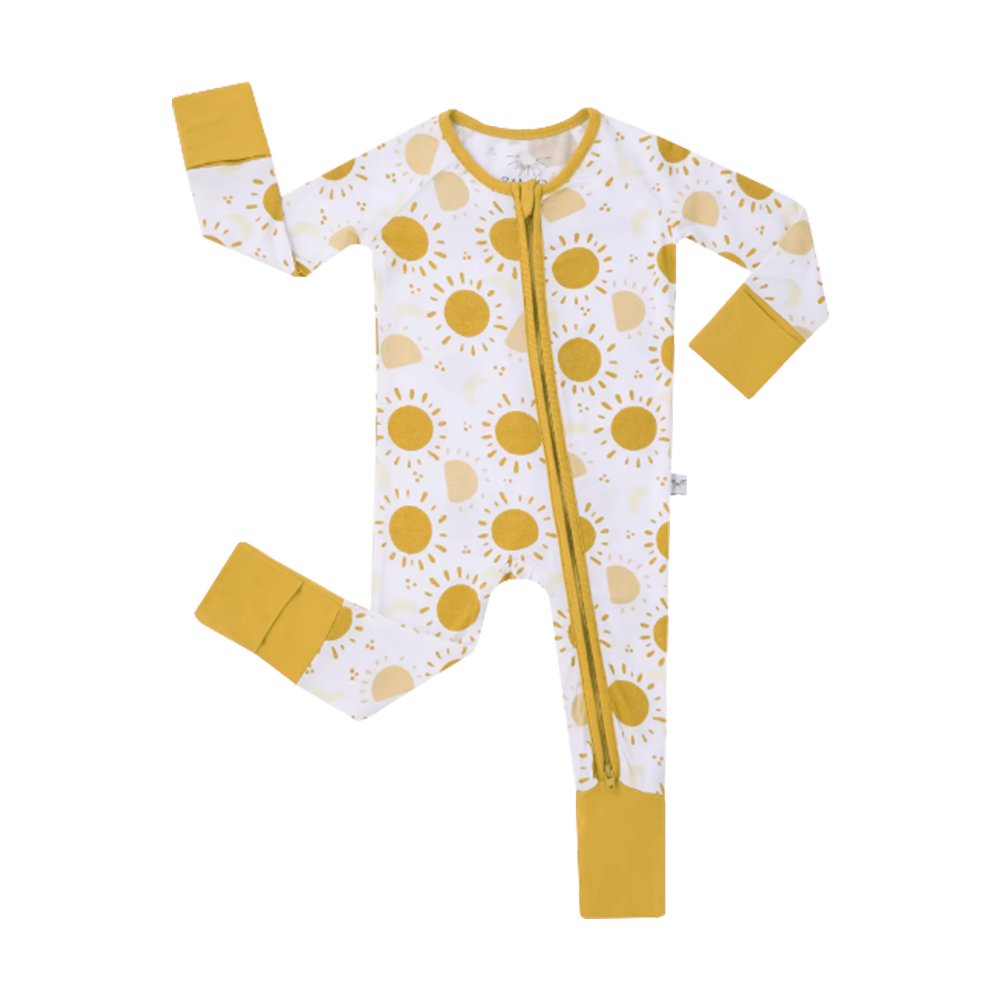 Professional Factory Custom Best Selling Color Toddler Bamboo Baby Pajamas Long Sleeve with95% Bamboo and 5% Spandex Zipper Way