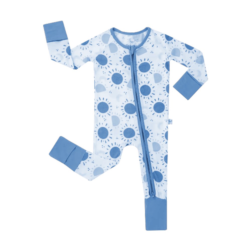 Professional Factory Custom Best Selling Color Toddler Bamboo Baby Pajamas Long Sleeve with95% Bamboo and 5% Spandex Zipper Way