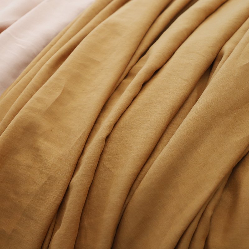 Wholesale French flax 280cm wide width home textile fabric for bed sheet RTS 100% washed linen bedding fabric