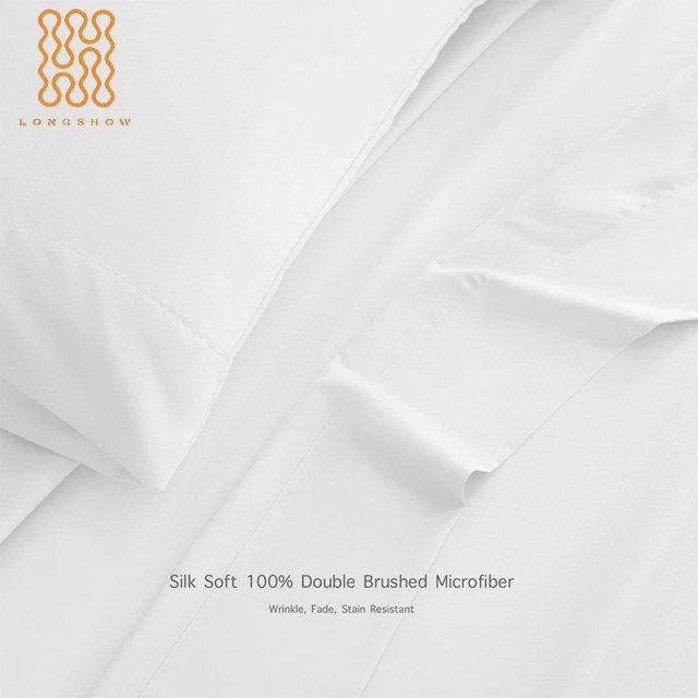 Wholesale USA hot sale hotel sheet 120g 100% polyester microfiber white hotel bed flat sheet and fitted sheet