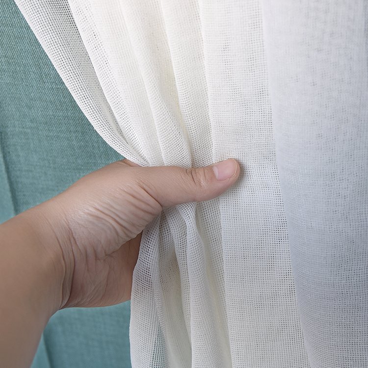 Factory Sale 100% Polyester Transparent Sheer Flame Retardant Fabric Mesh Fabric For Curtain