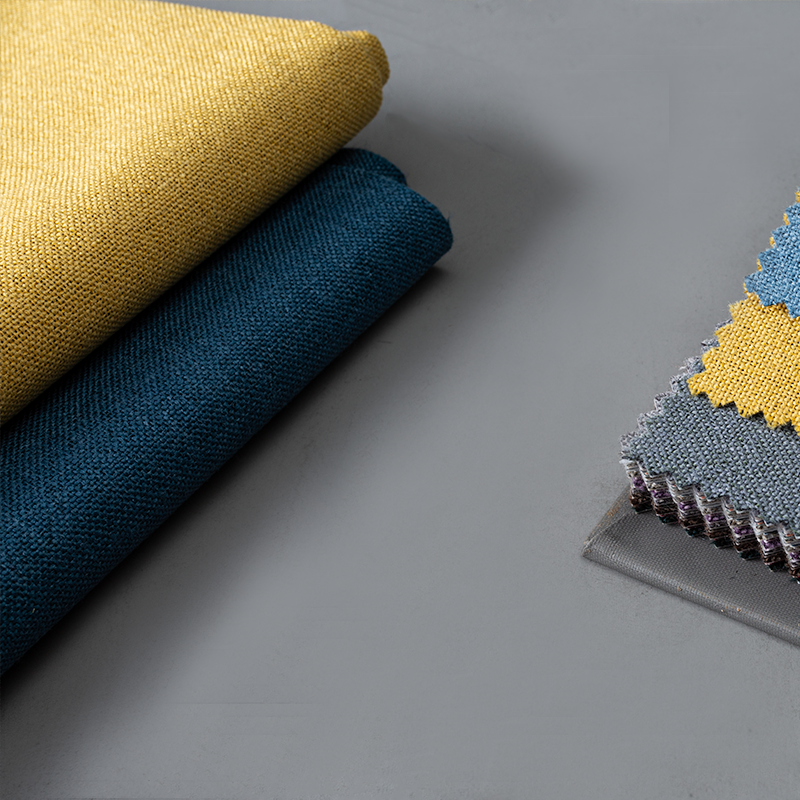 high quality luxury linen look 100% polyester curtain sofa fabrics for living room and bed room
