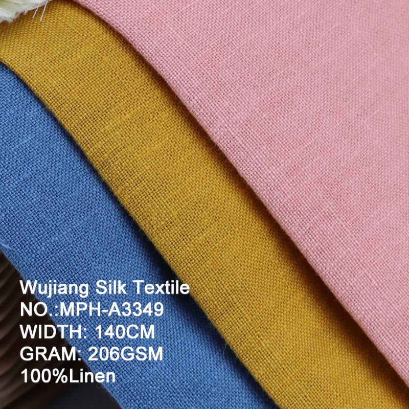 manufacture 9S 206gsm 100% linens fabric for dress