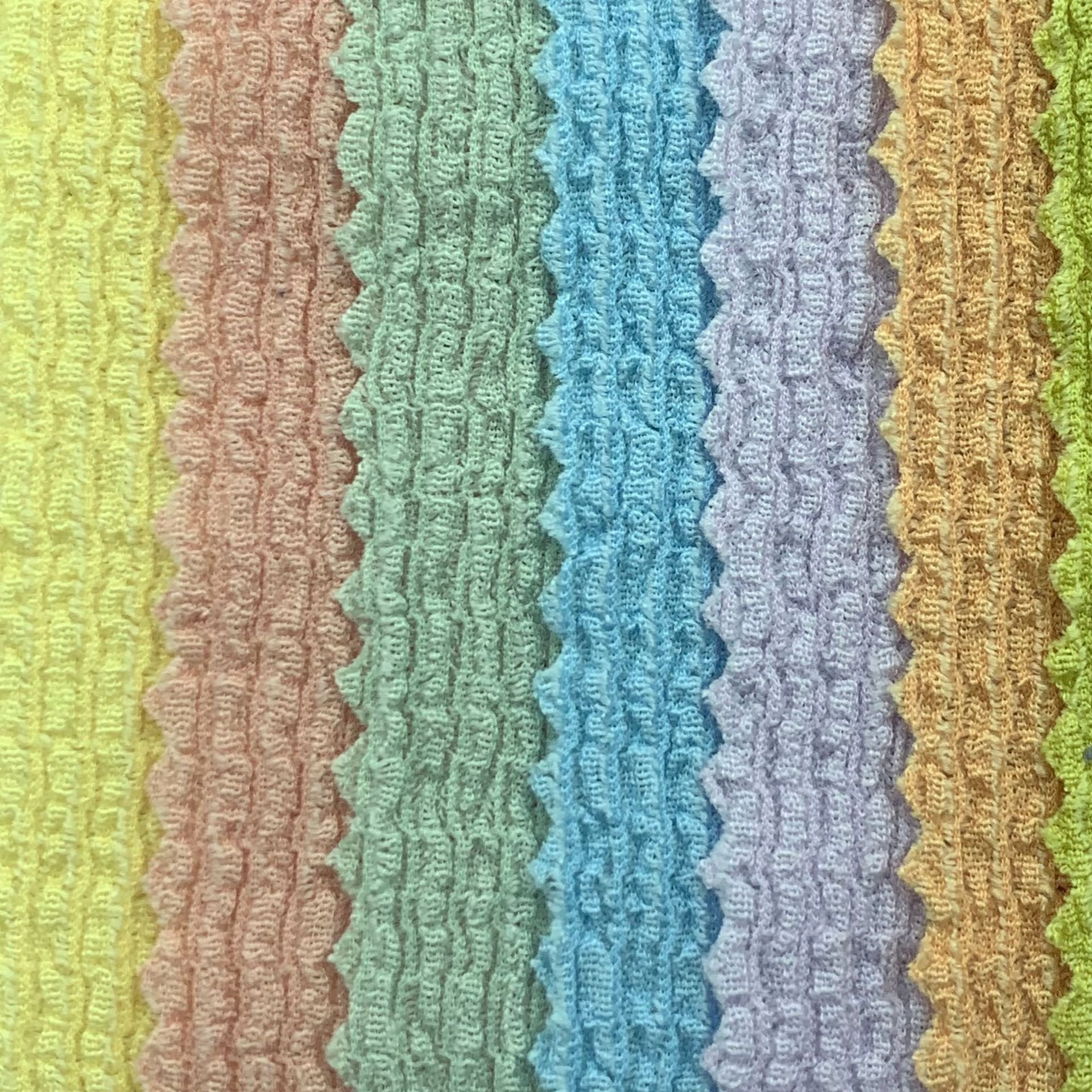 China Supplier Textile Solid Dyed 95% Polyester 5% Spandex Warp jacquard fabric Crepe Fabric Knitted