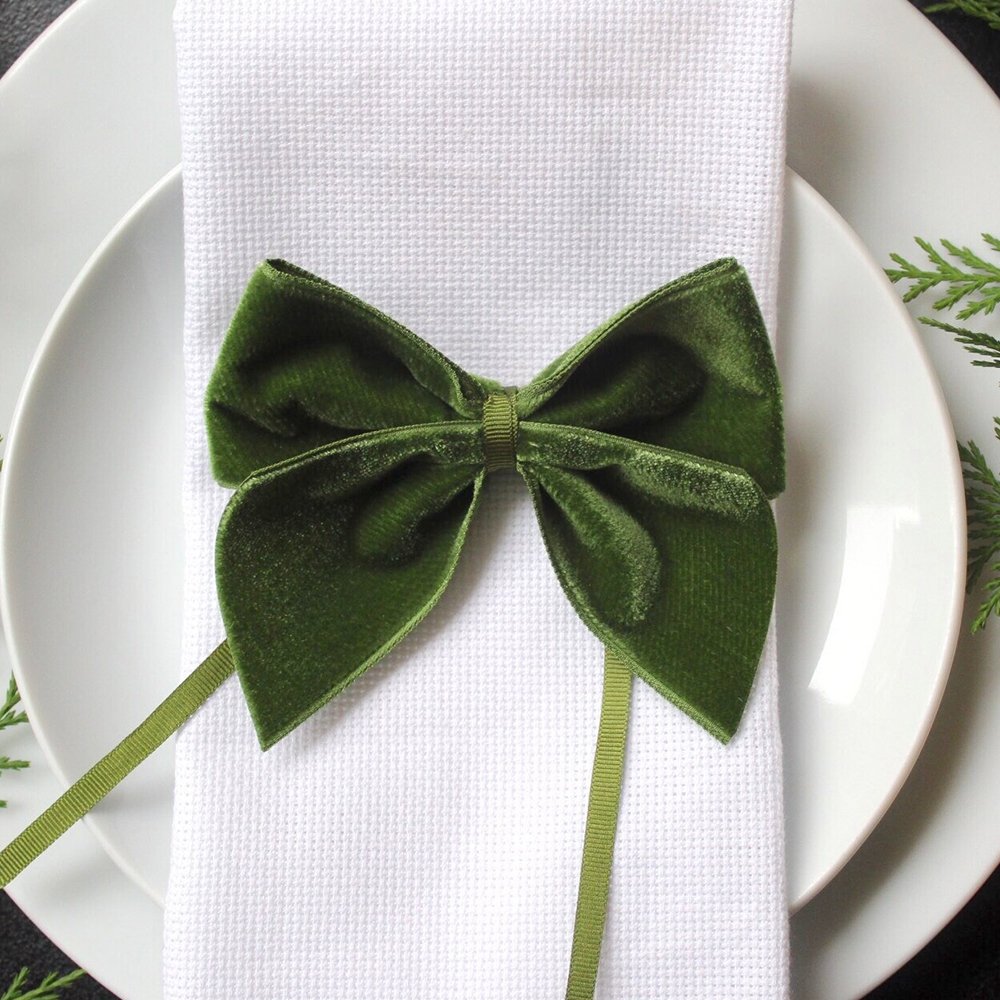 New Design Silky Soft Velvet napkins Ring for wedding bows bowknot holder custom size fabric flannel tablecloth holder polyester