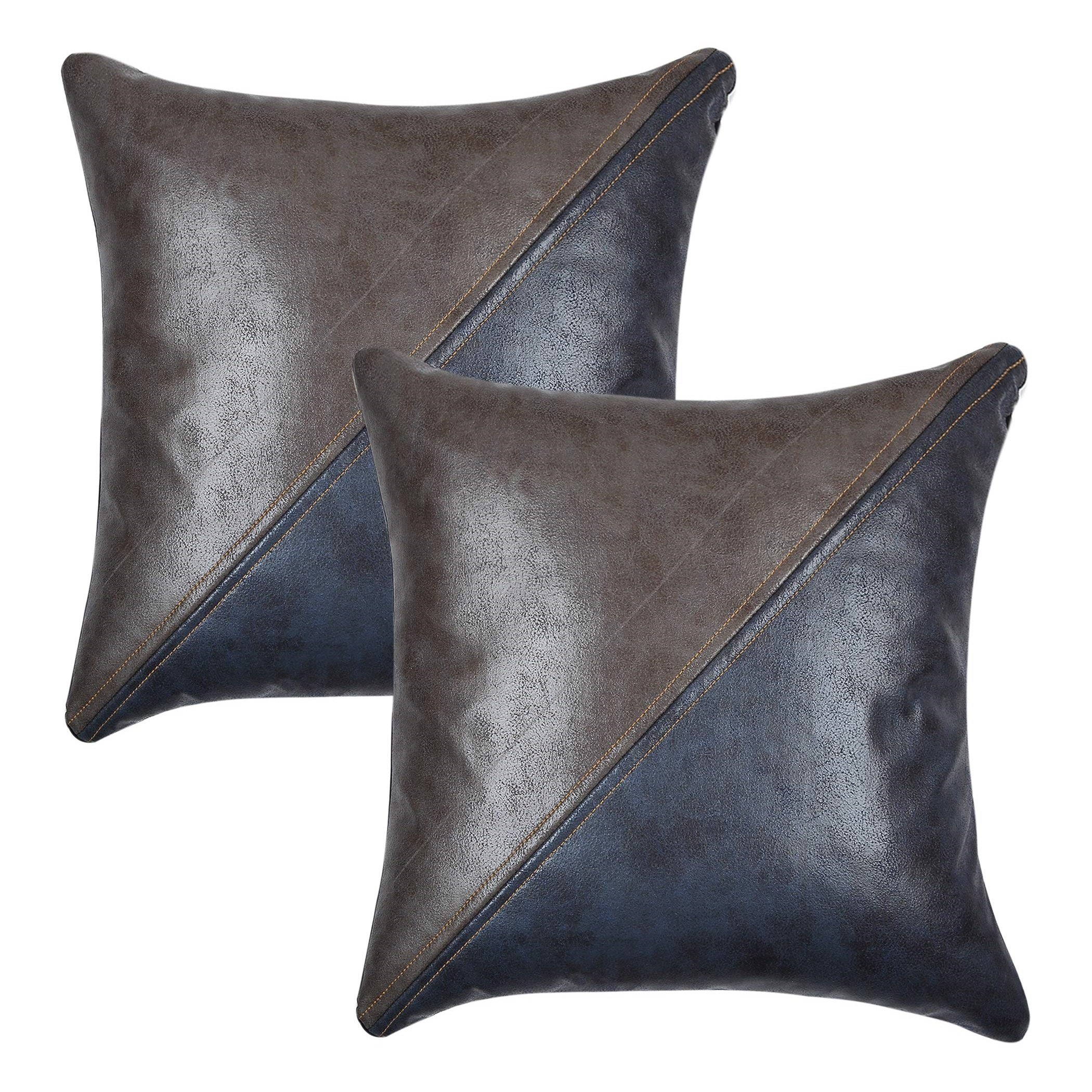 Top Quality Beautiful Design Leather Printed Reversible Cushion Cover for Sofa Couch & Bed at best price