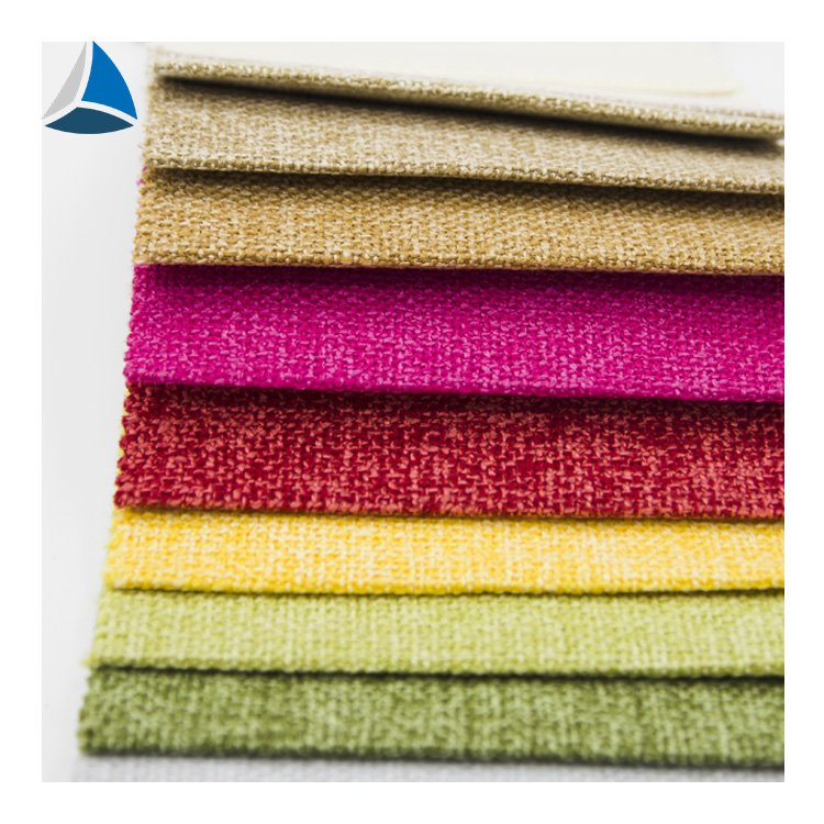Office furniture upholstery poly linen fabrics for sofa curtain
