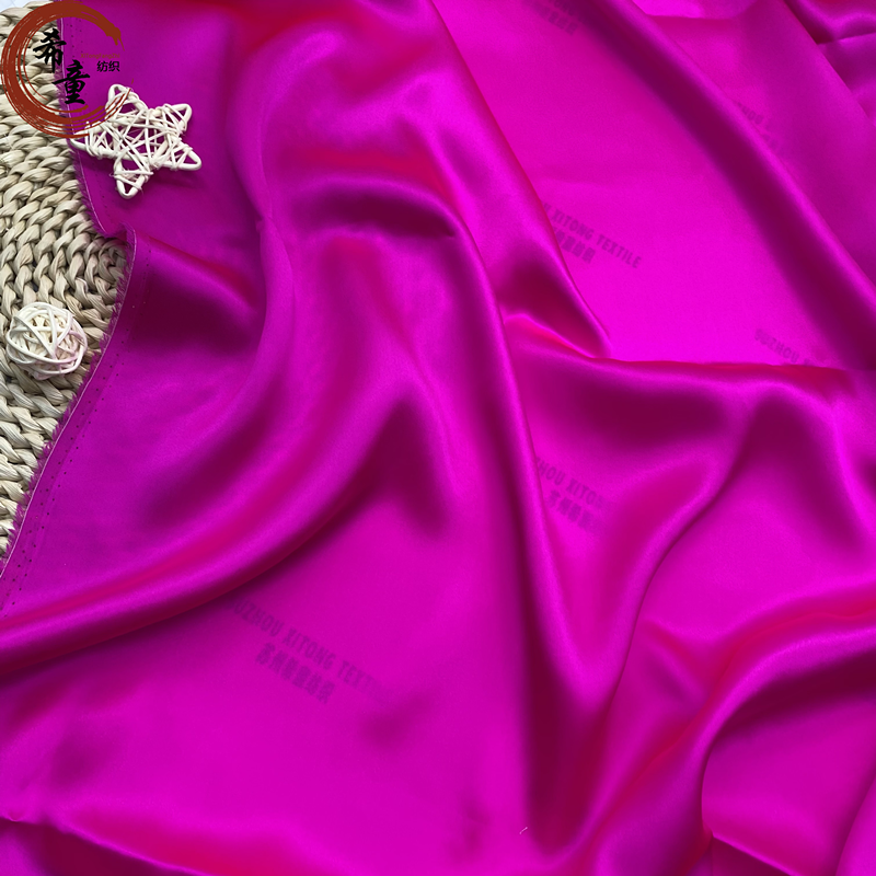 New arrival 100% polyester transparent solid color breathable attractive satin fabric for women sleepwear