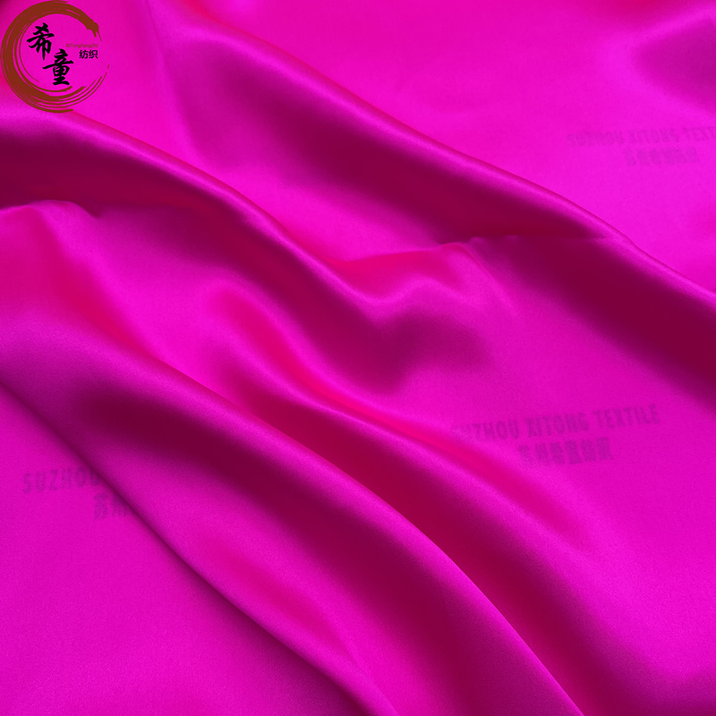 New arrival 100% polyester transparent solid color breathable attractive satin fabric for women sleepwear
