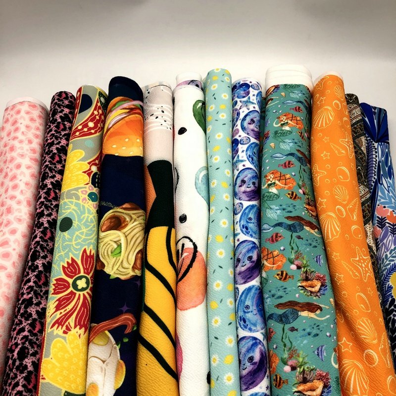 Liverpool Knit Fabric for Big Bow Headbands Print Bullet Fabric Customized 100% Polyester Jacquard Baby Clothing or Accessories
