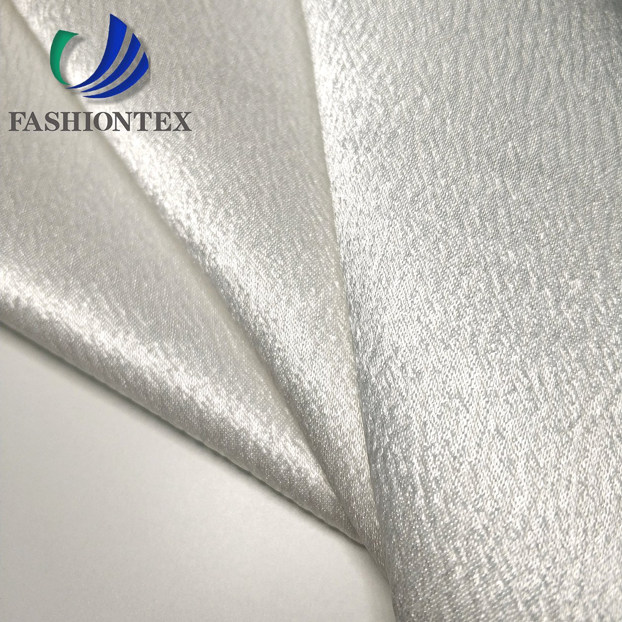 Factory Sale 340D Soft 100% Polyester White Bright Plain Satin Fabric For Dress