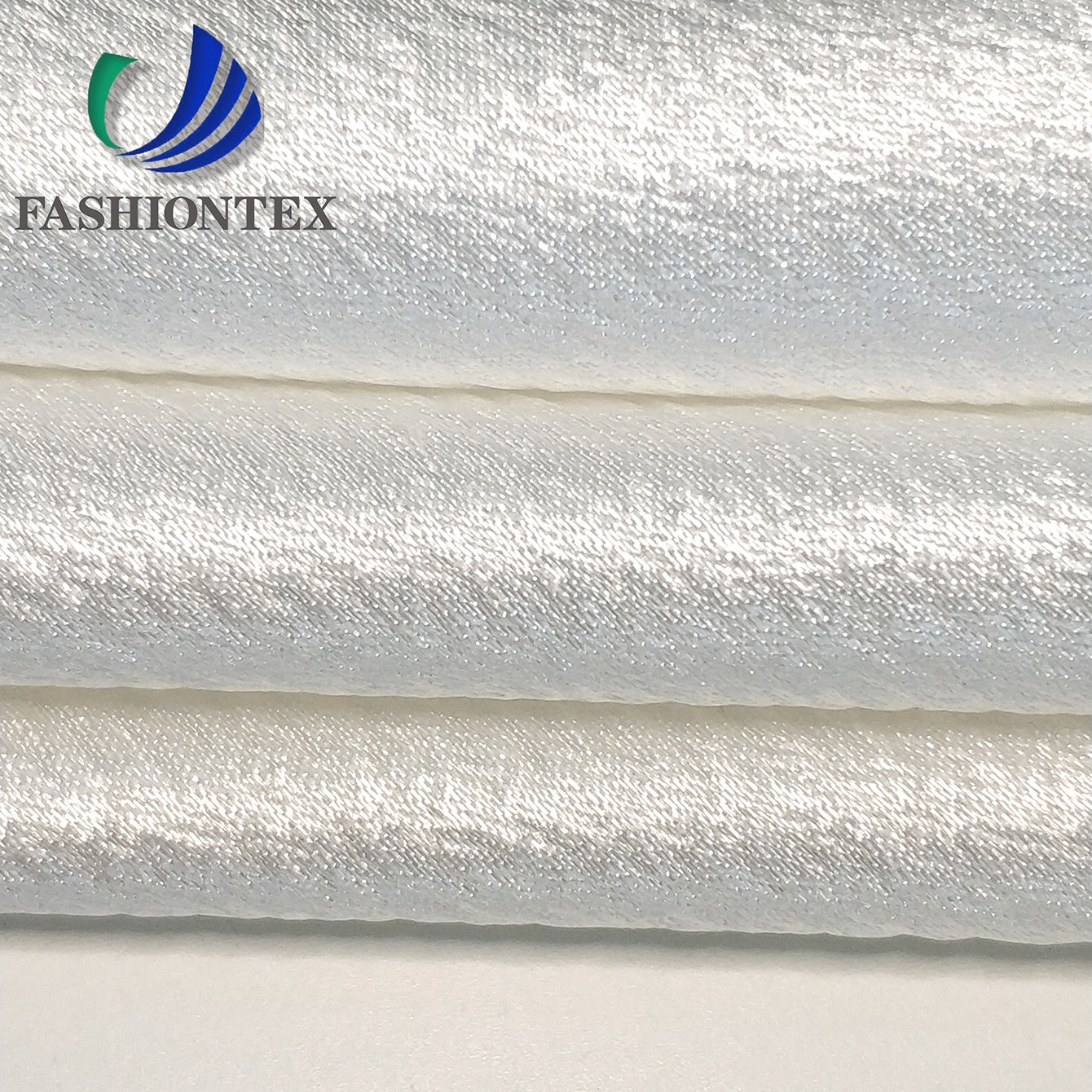 Factory Sale 340D Soft 100% Polyester White Bright Plain Satin Fabric For Dress