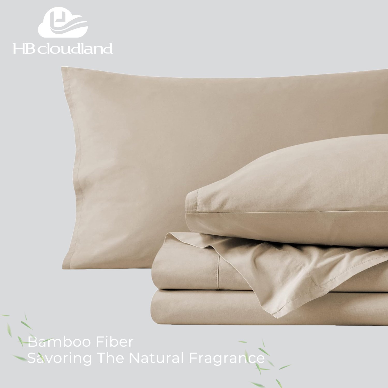 Cloudland 100 lyocell cooling organic viscose bamboo cotton fabric fitted bed sheets home bedding sets