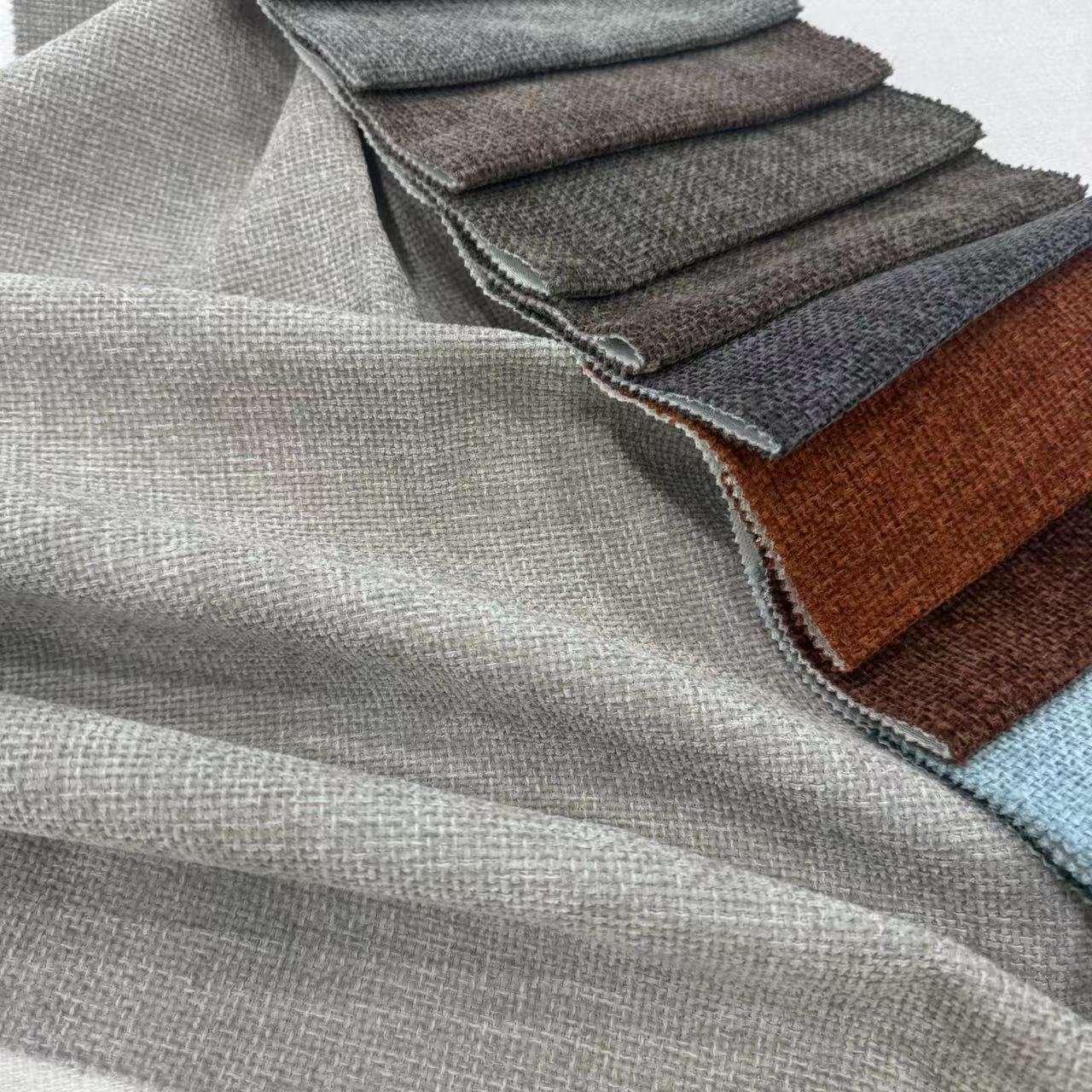 JL6231 - polyester home textile sofa fabric for plain Comfortable Warm Upholstery Pillow linen curtain fabrics For Home