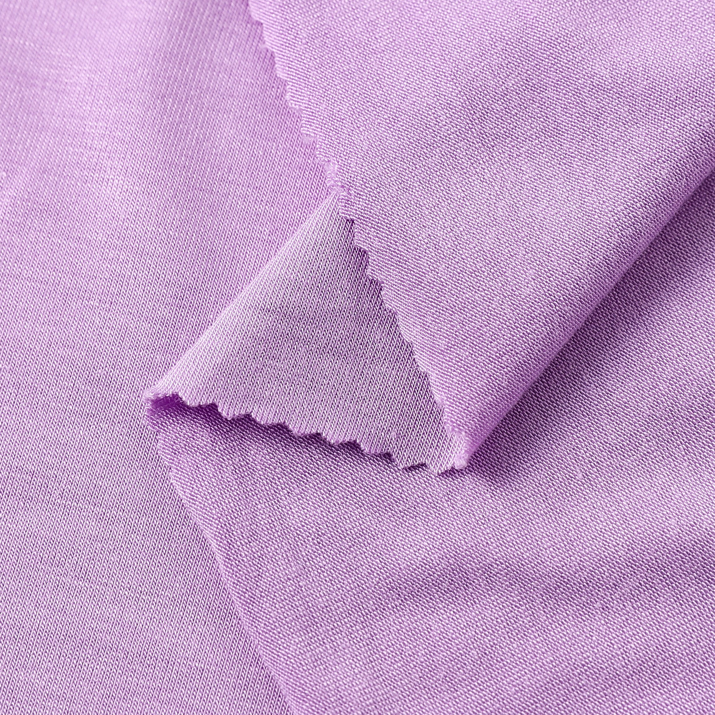 Stock Dyed Single Jersey Bamboo Fabric for Woman Tshirt Spandex Fabric Antibacterial