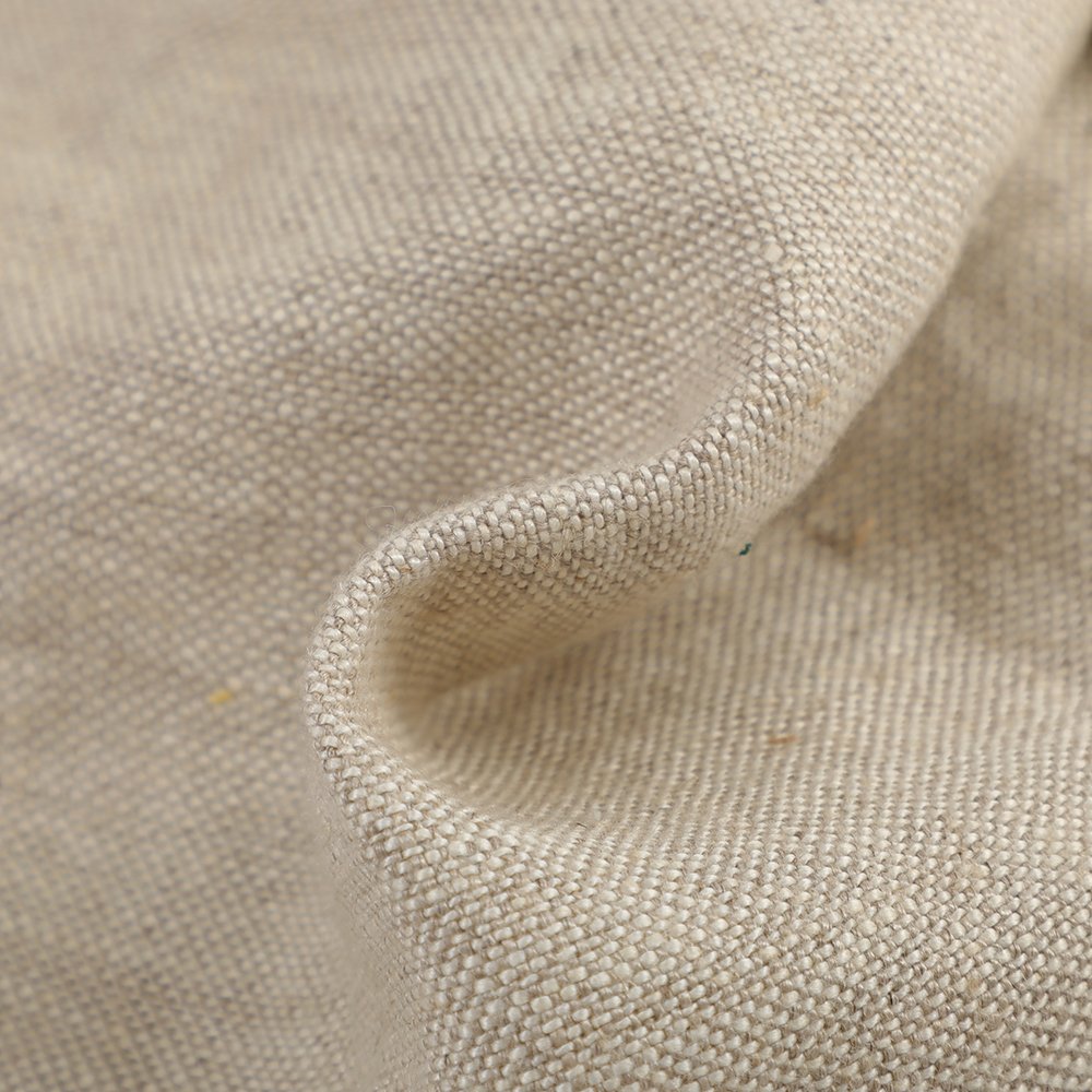 Factory Chinese Top Selling Quality Garment Material Heavyweight Pure Color Thick Comfortable 100%Linen Woven Fabric