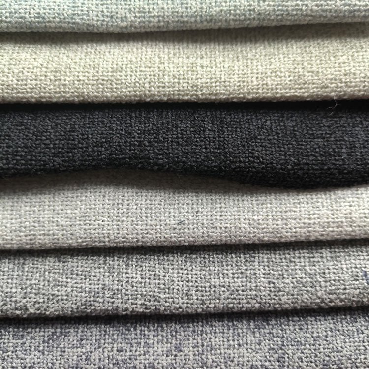 Home Deco Blended Faux Linen Look Curtain Fabric Polyester With Linen Fabric
