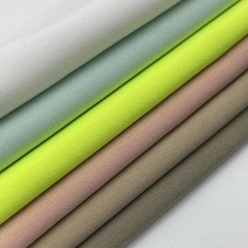 Recycled Polyester spandex 4 four way 150D stretch fabric for pants trousers sportswear skirt suit jacket outdoor wear jacket
