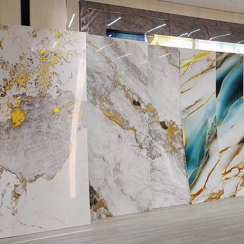 Wholesale 3D Flexible Marble Style Plastic Sheets Alternative Imitation PVC Marble Boards Plates Wall Panels for Home TV Walls