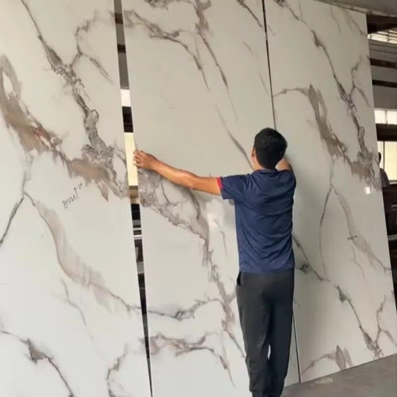 Wholesale 3D Flexible Marble Style Plastic Sheets Alternative Imitation PVC Marble Boards Plates Wall Panels for Home TV Walls