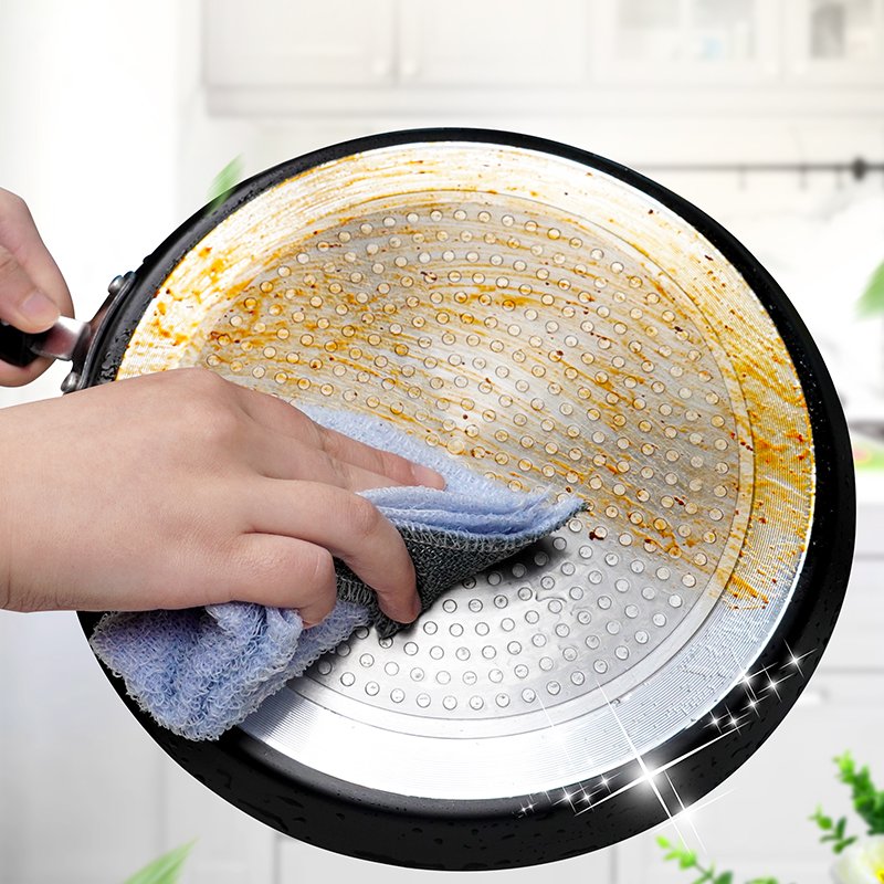 Household Dishes Kitchen Towel bamboo fiber Cleaning Cloth Non-scraft Scrubber Hot Sale Factory Wholesale