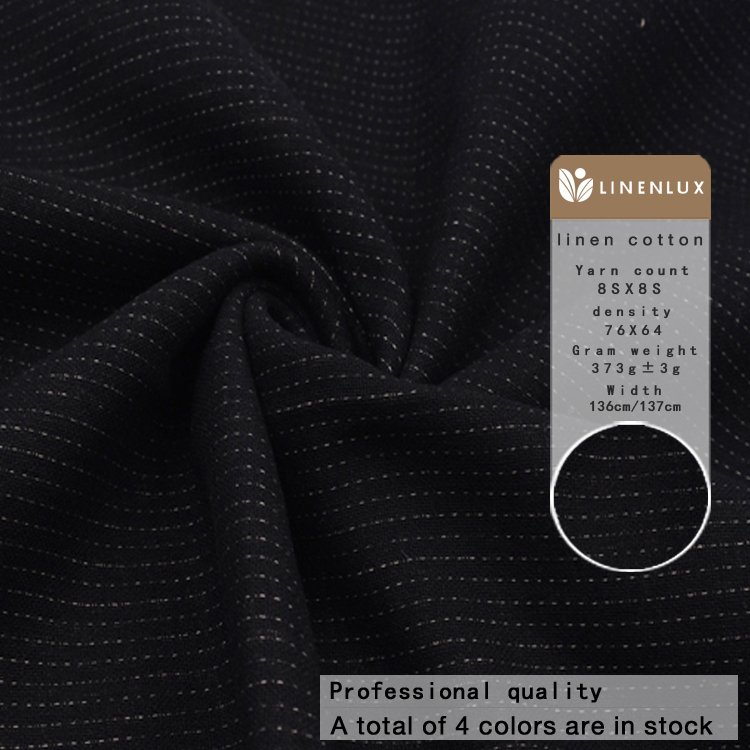 China manufacturer wholesale double layer cotton and linen striped yarn dyeing fabric textile raw material fabric for clothes