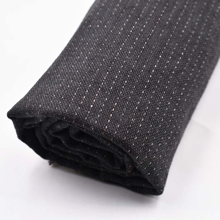 China manufacturer wholesale double layer cotton and linen striped yarn dyeing fabric textile raw material fabric for clothes