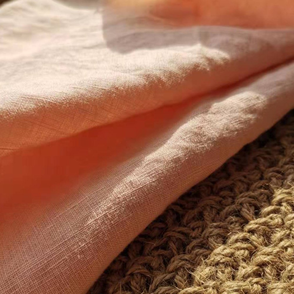 100% linen fabric for shirt pants wallpaper printed sheer linen plain woven solid flax cloth