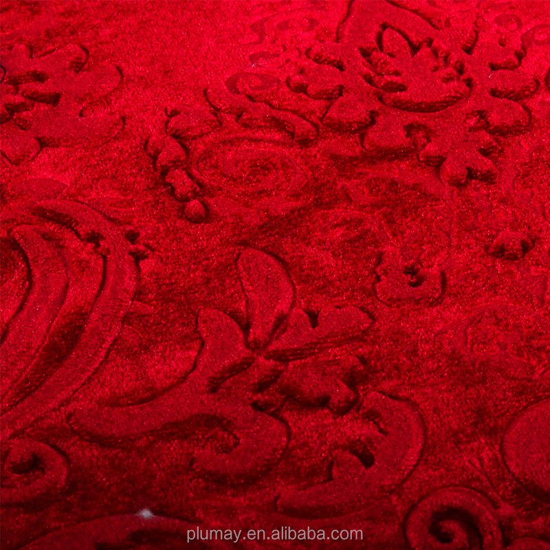 velvet fabric 95% Polyester 5% Spandex furniture 3d embossed New printing Chinese style flower design for sofa clothing textile