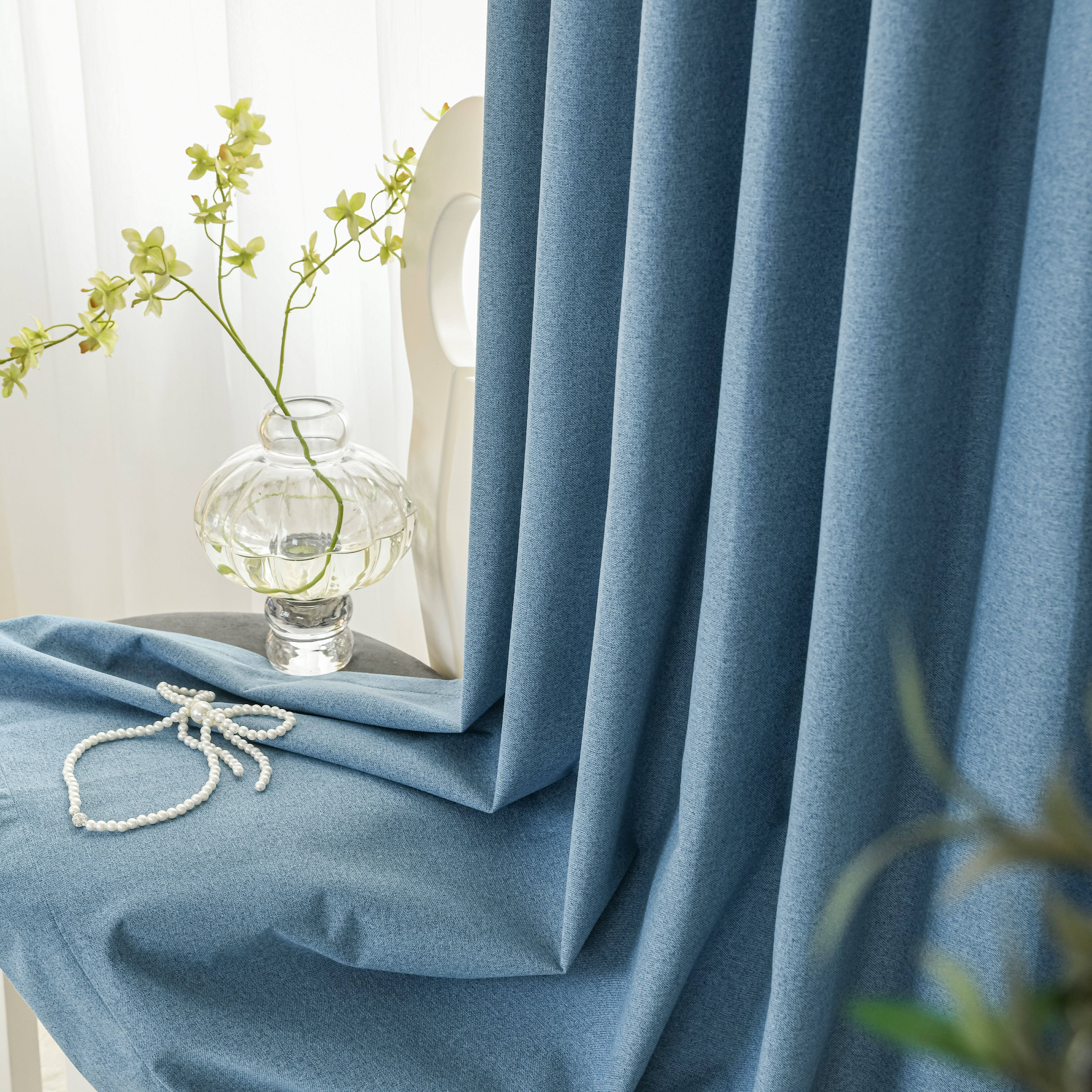OY6 280cm Full Blackout Curtain 100% Polyester Suede Fabric TPU Laminated Technique Home Use Woven Knitted Style Plain Style