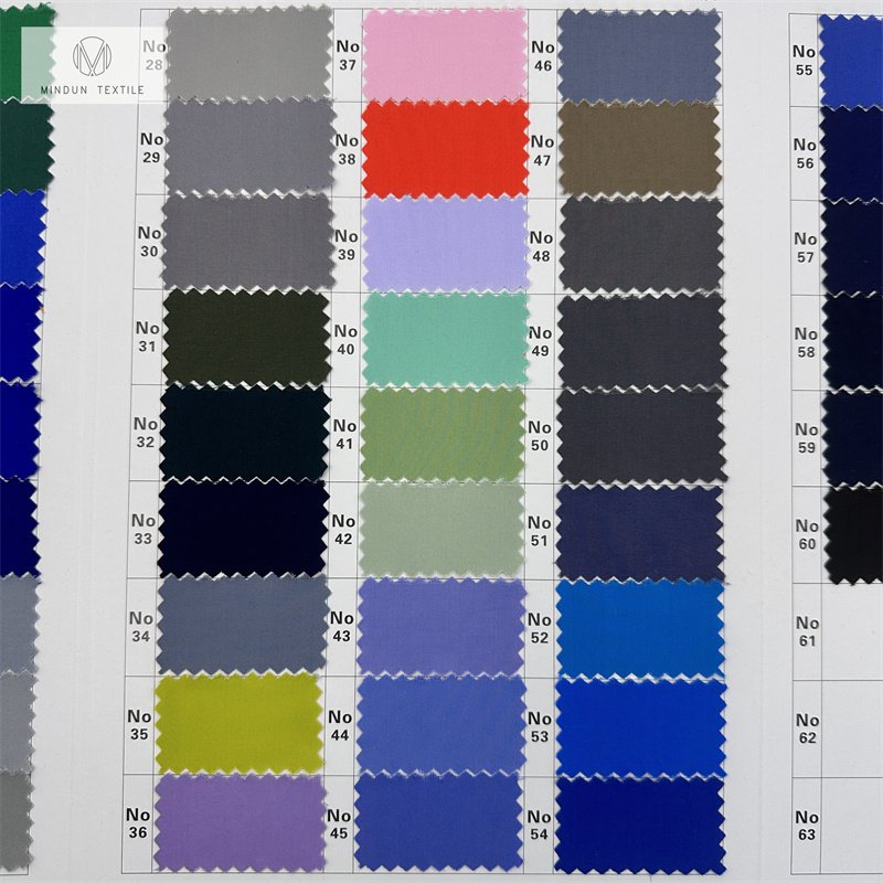Mindun Ready Goods Colours Woven Twill Breathable Soft Bamboo Polyester Spandex Fabric