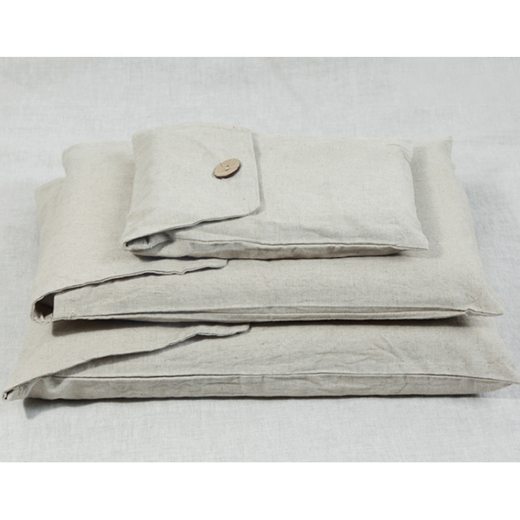 wholesale french white luxury pure linen Duvet cover set linen bedding set