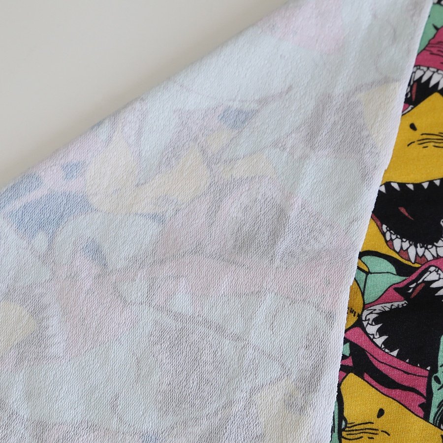High Quality custom digital printing on Bamboo fiber cotton french terry fabric